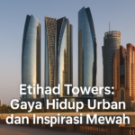 gaya hidup Etihad Towers dengan arsitektur modern Abu Dhabi