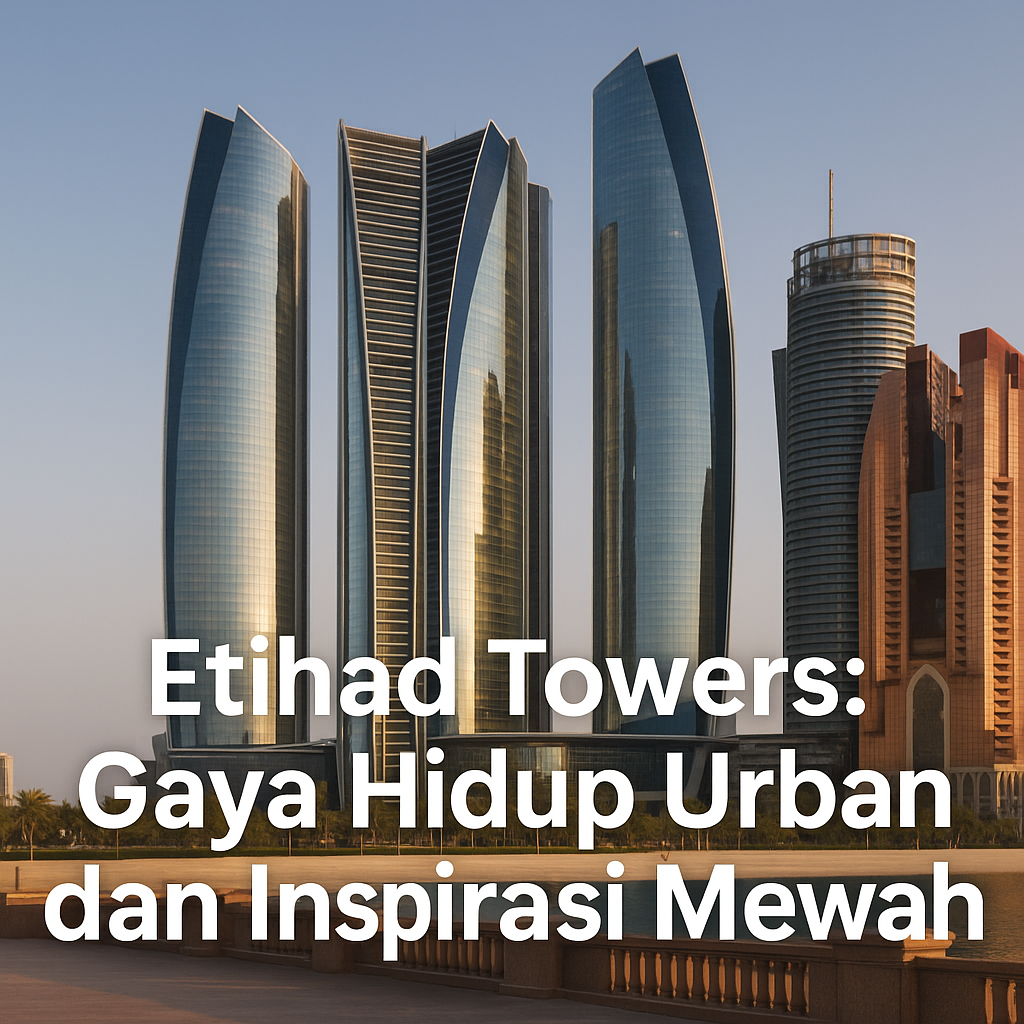 gaya hidup Etihad Towers dengan arsitektur modern Abu Dhabi